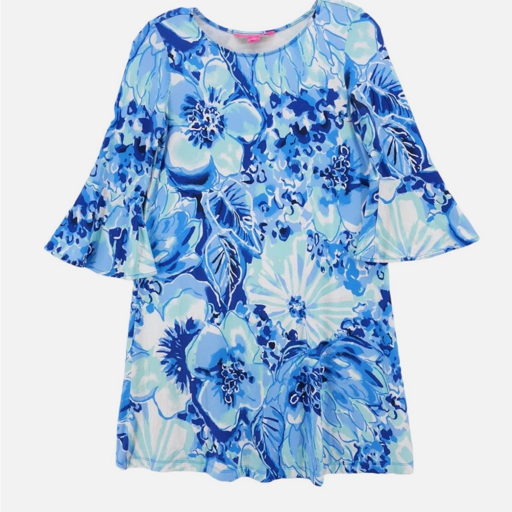 🩵 NWT Lilly Pulitzer Ophelia Swing Dress Coastal Blue Catch N Keep